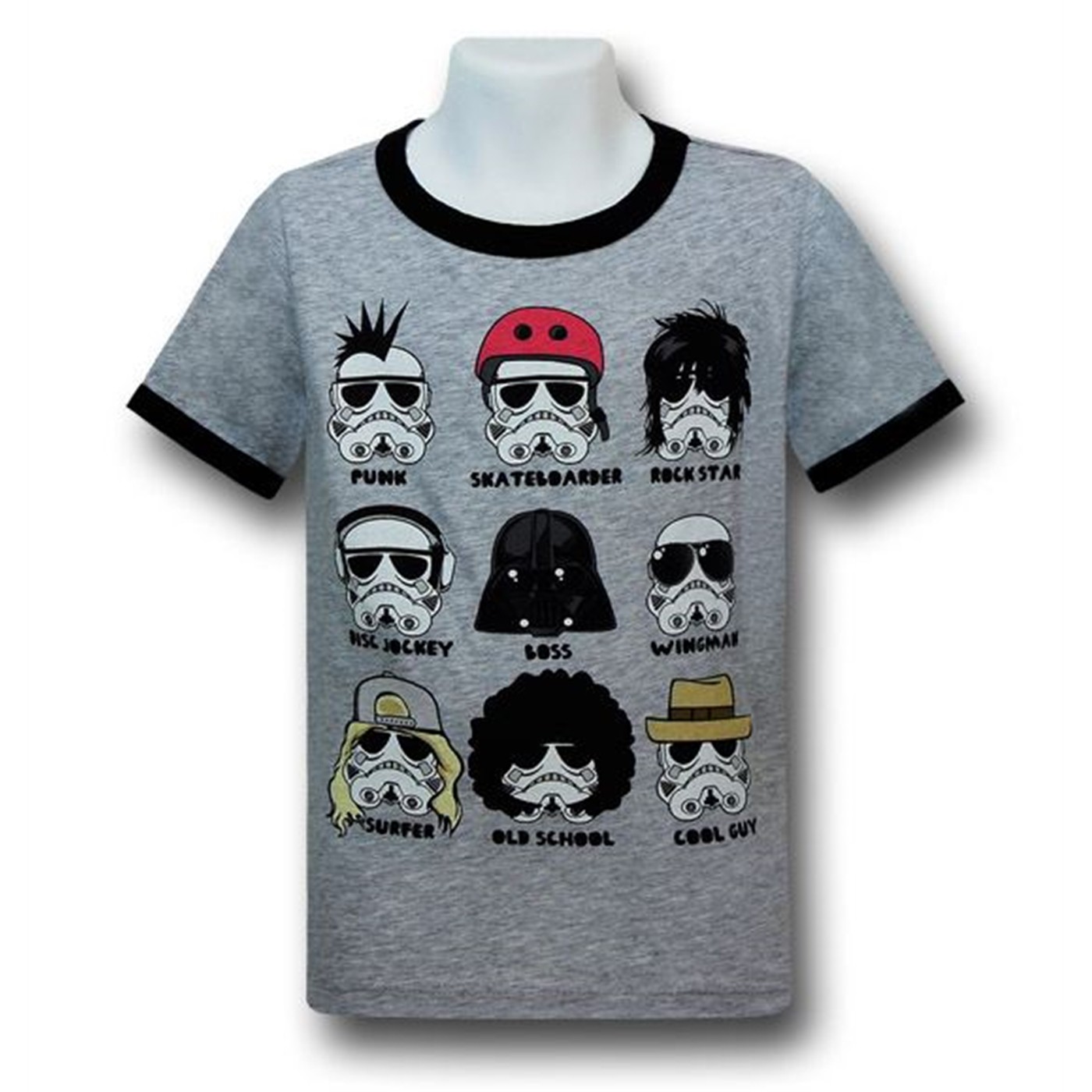 Star Wars Kids Silly Trooper Ringer T-Shirt, Grey