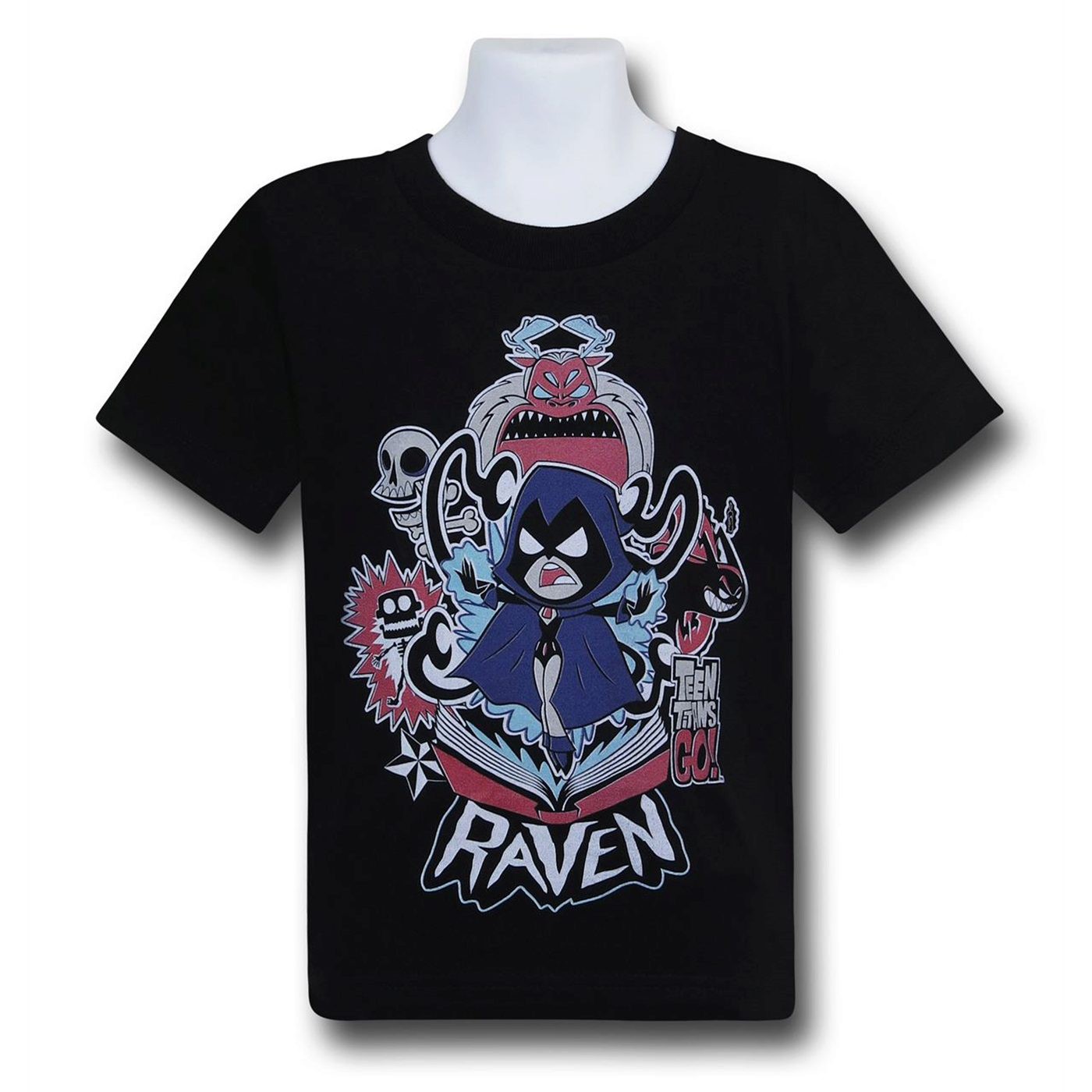 Teen Titans Raven Kids T-Shirt, Black