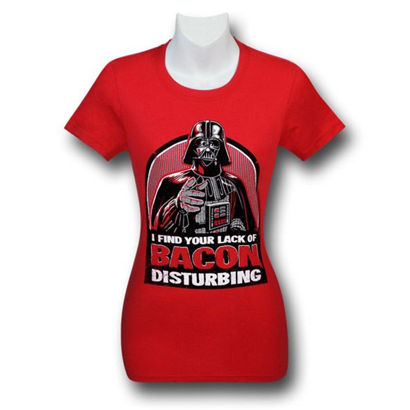 Star Wars Darth Vader Bacon Women's T-Shirt, Red