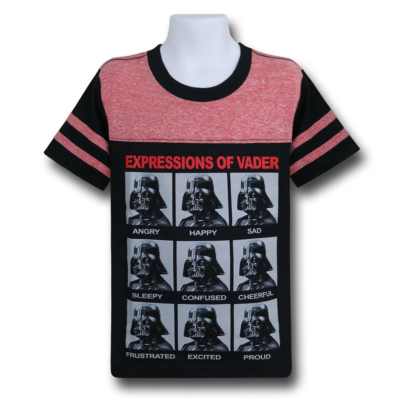 Star Wars Darth Vader Expressions Kids T-Shirt, Red