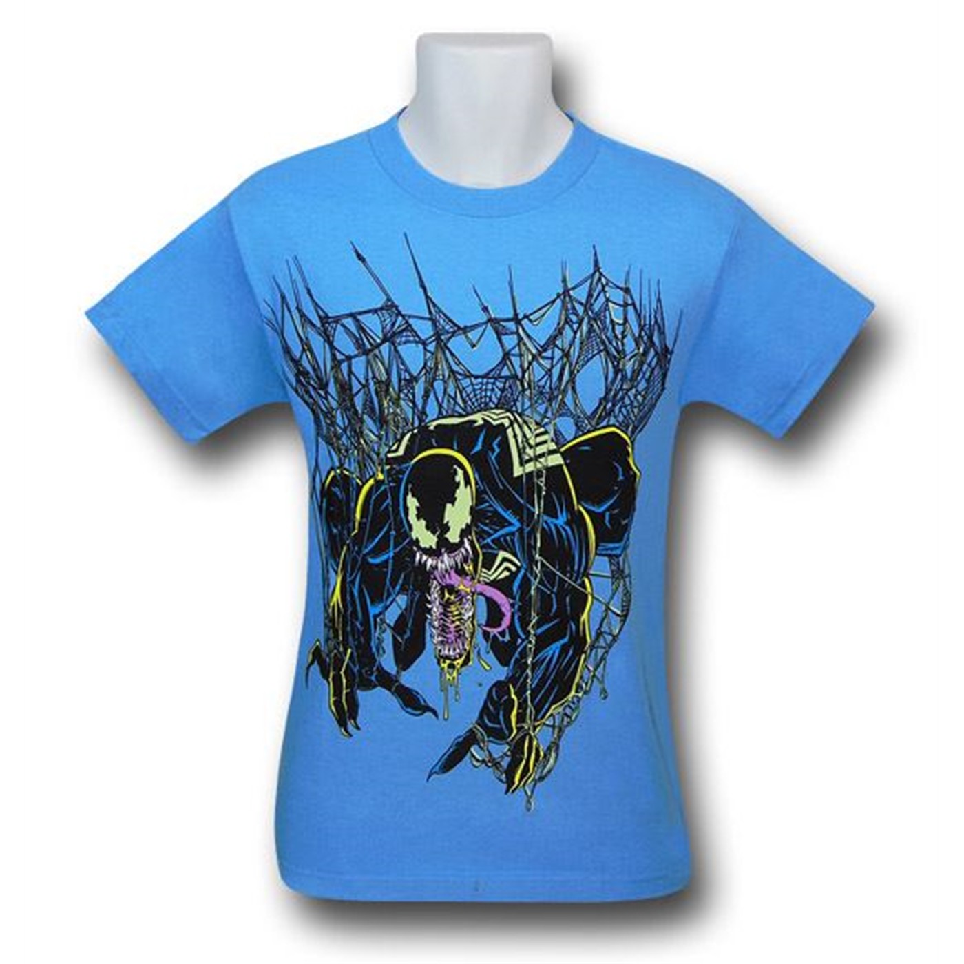 Venom Poisonous Rage on Carolina Blue T-Shirt, Blue