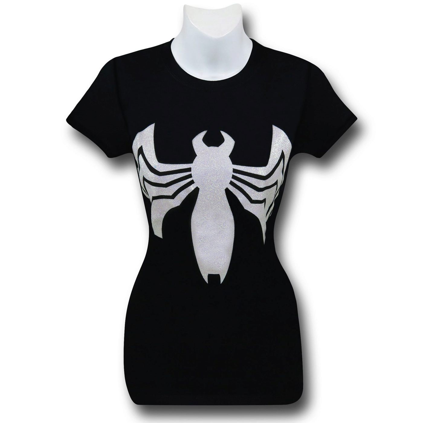 Venom Glitter Symbol Women's T-Shirt, Black