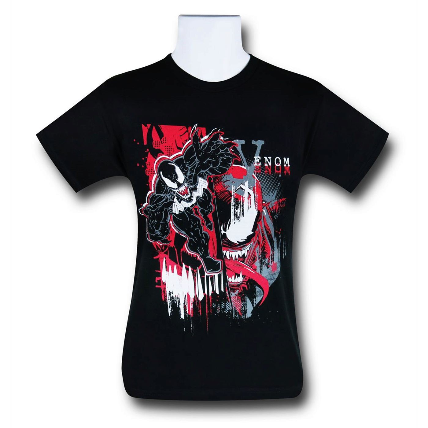 Venom Trash Polka Men's T-Shirt, Black