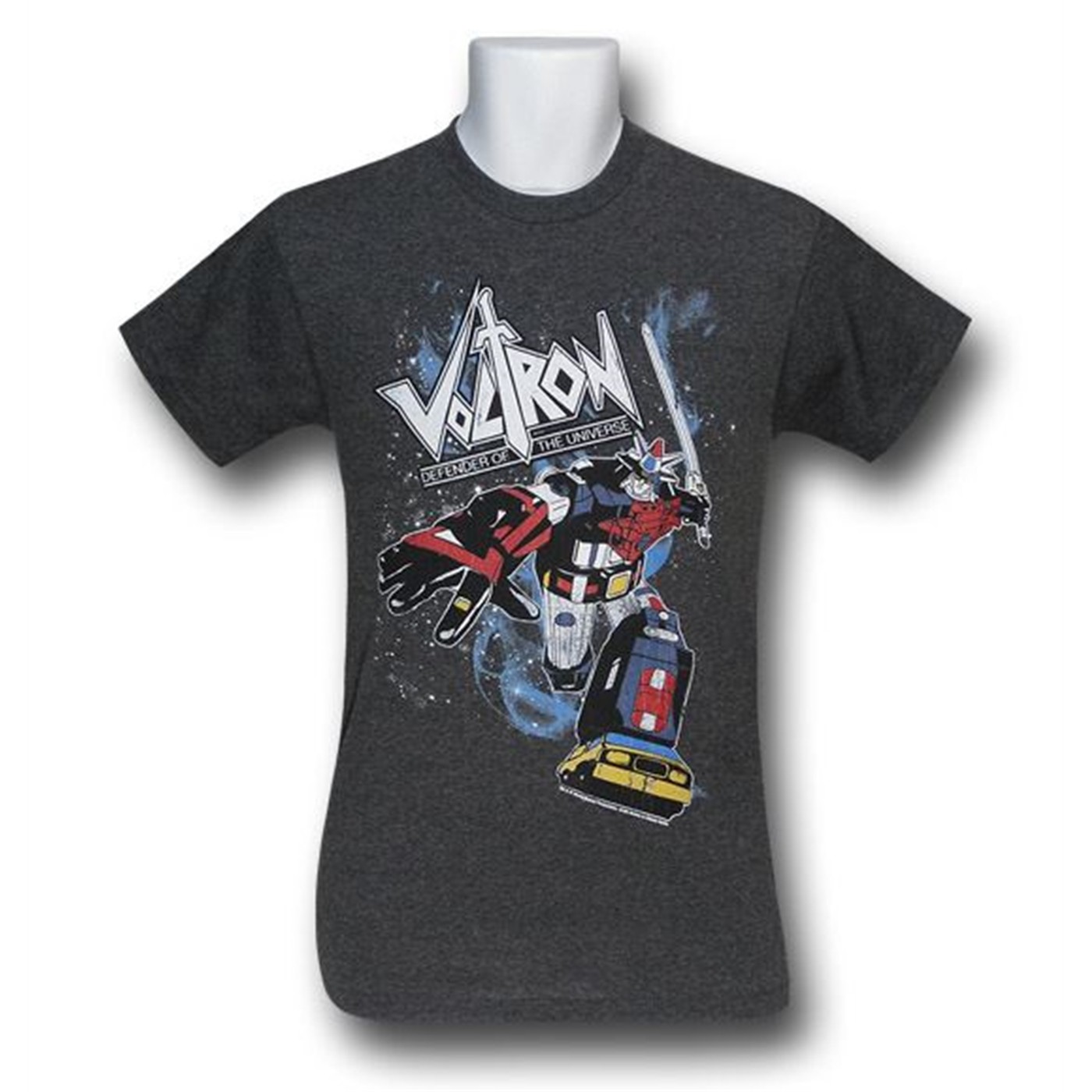 Voltron Distressed Car Attack T-Shirt, Grey