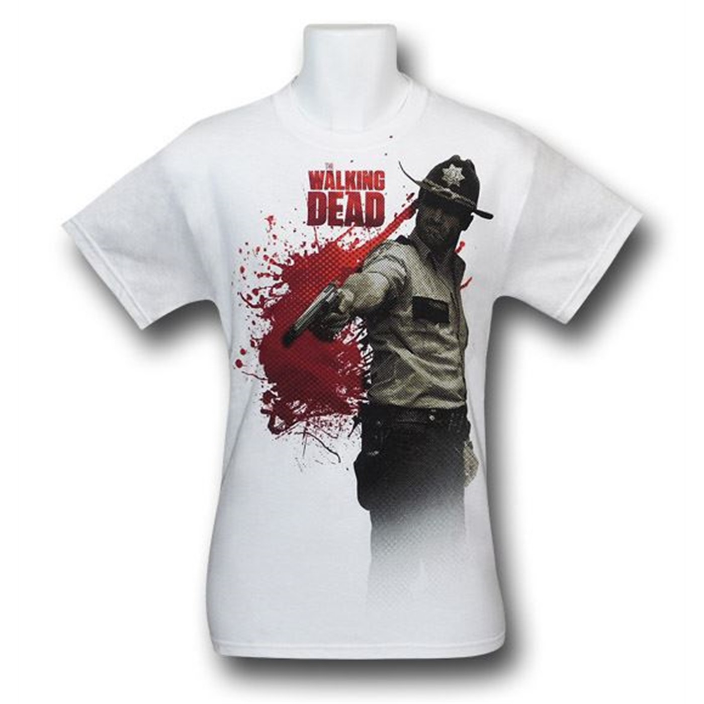 Walking Dead Sheriff Rick's Justice T-Shirt, White