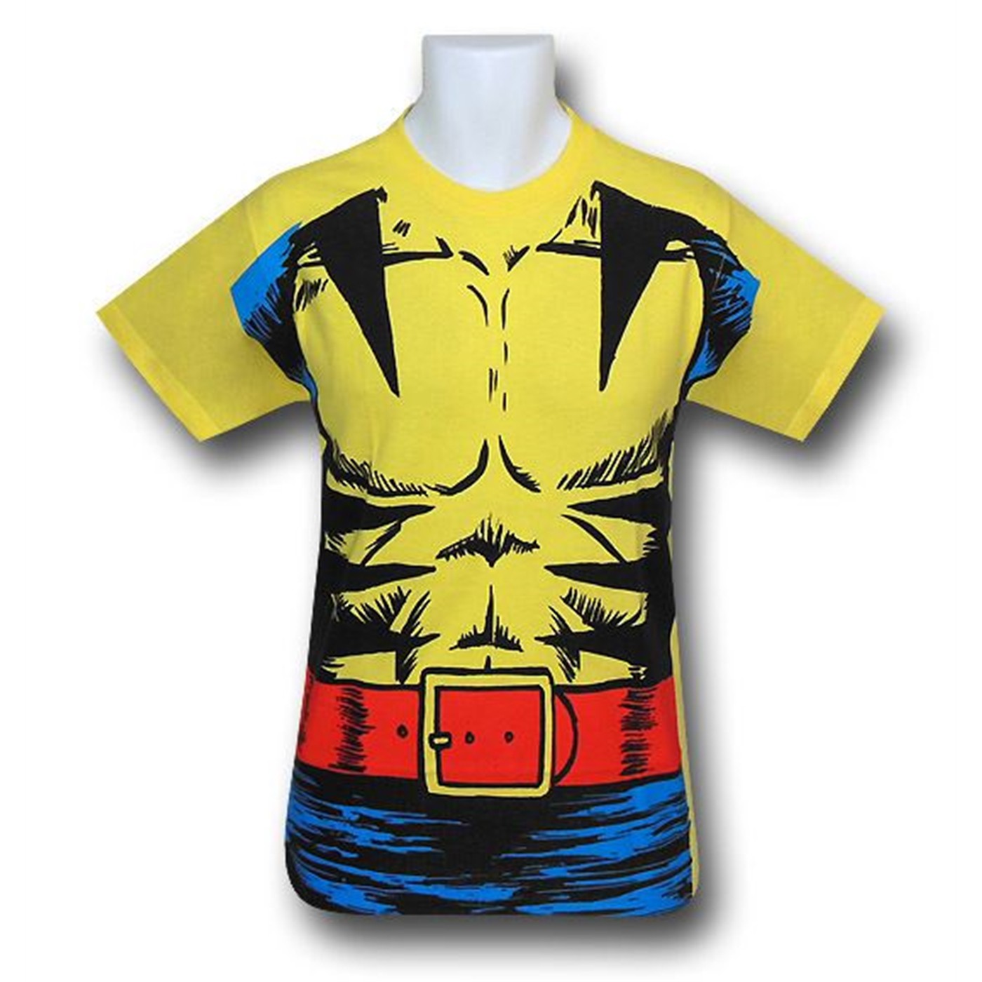 Wolverine Retro Muscle Costume T-Shirt, Yellow