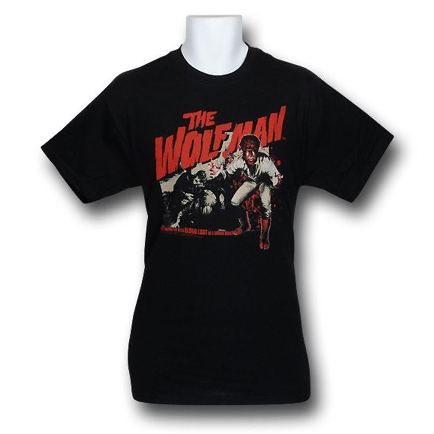 Wolfman Wrestler Pose T-Shirt, Black