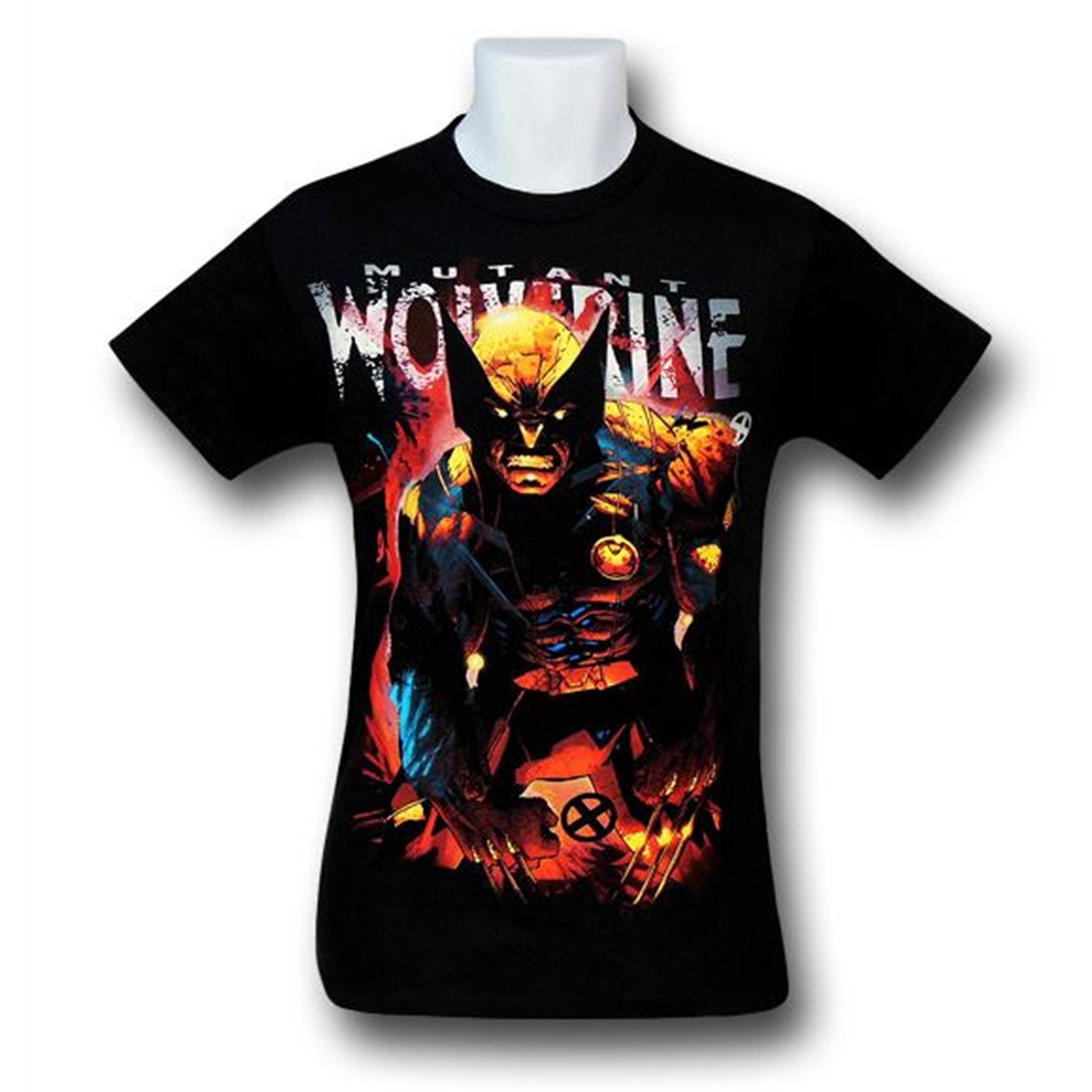 Wolverine Angry Mutation on Black T-Shirt, Black