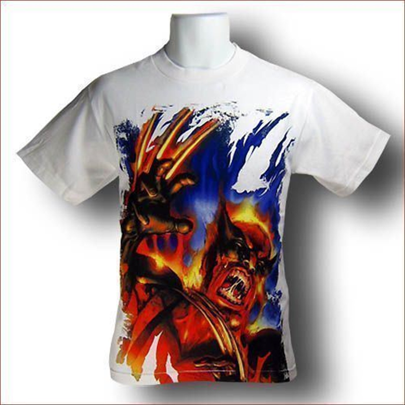 Wolverine T-Shirt On Fire, White