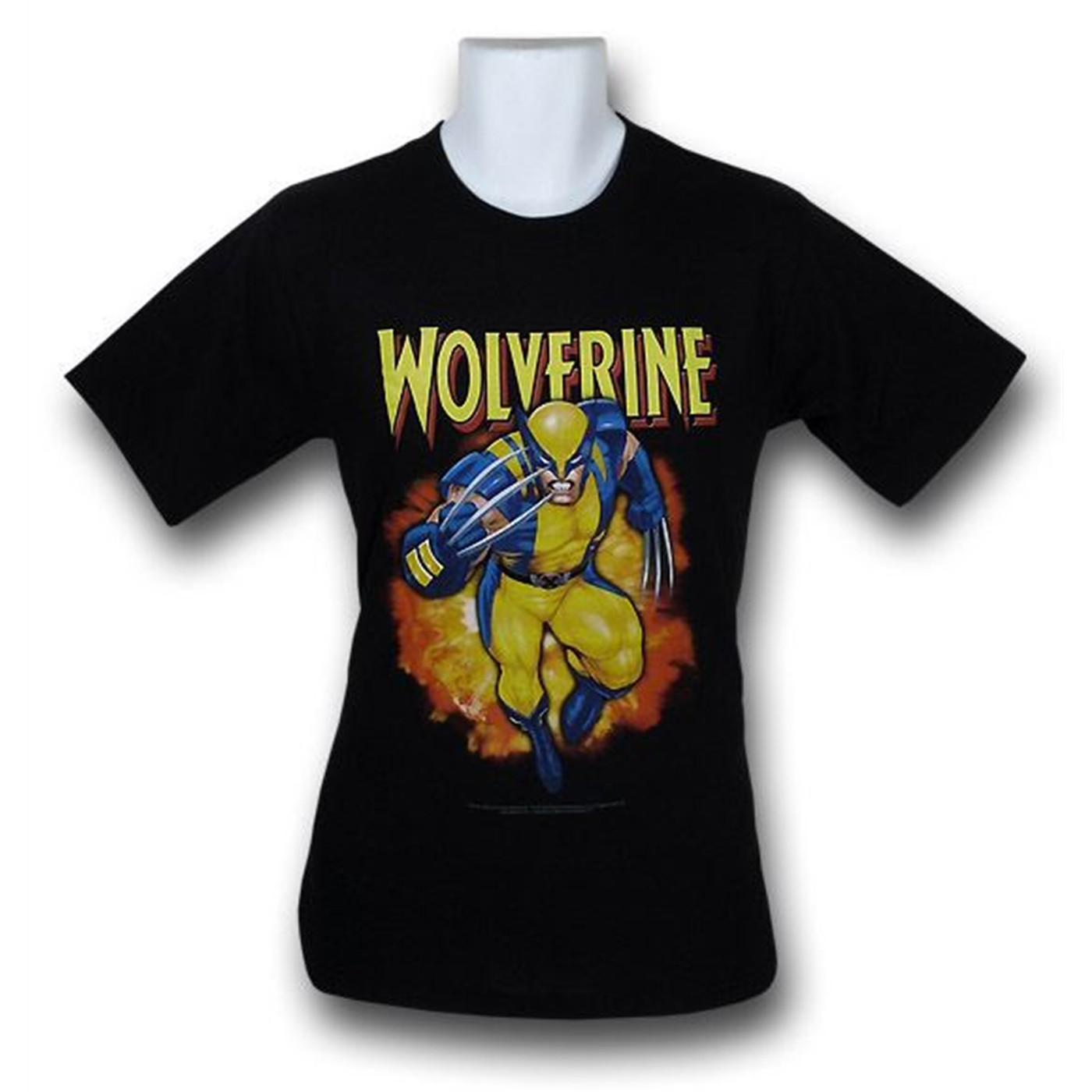 Wolverine Running On Black T-Shirt, Black