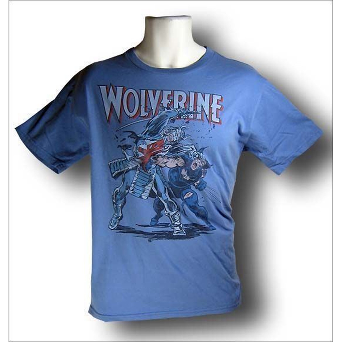 Wolverine T-Shirt Silver Samurai by Junk Food, Blue