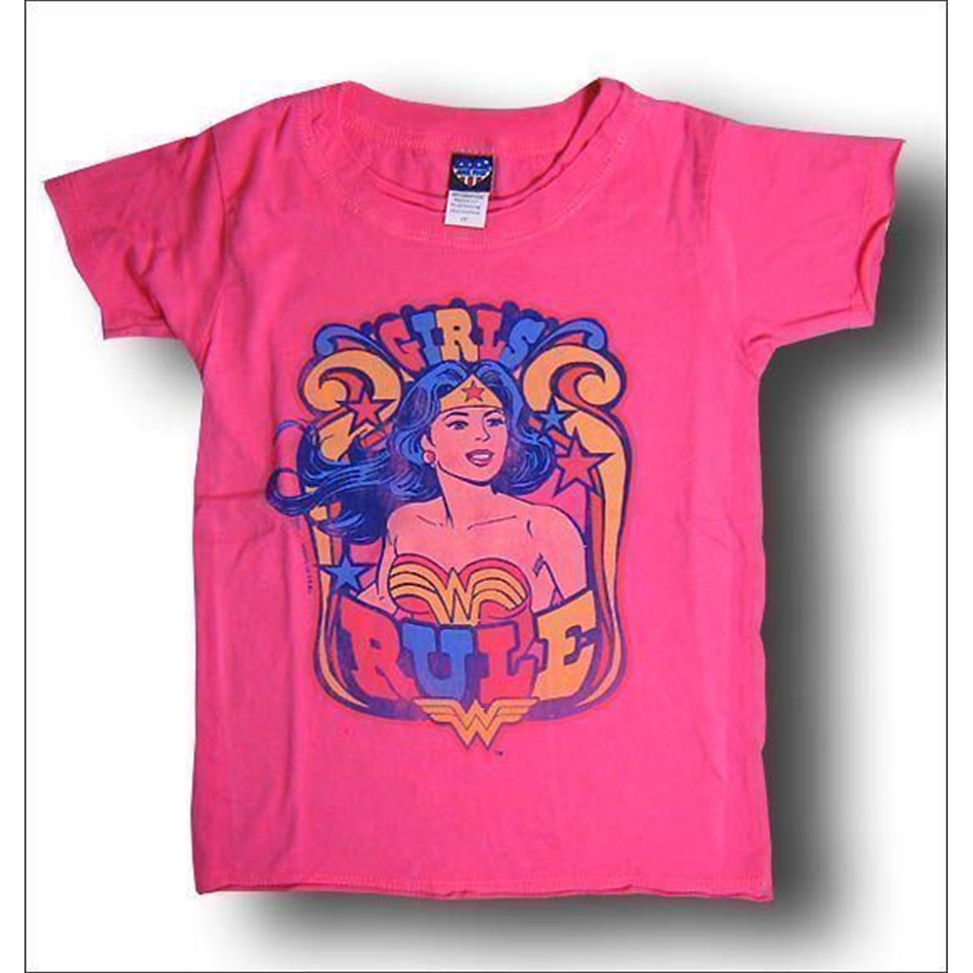 Wonder Woman Toddler Girl's Rule T-Shirt by Junkfood, Pink