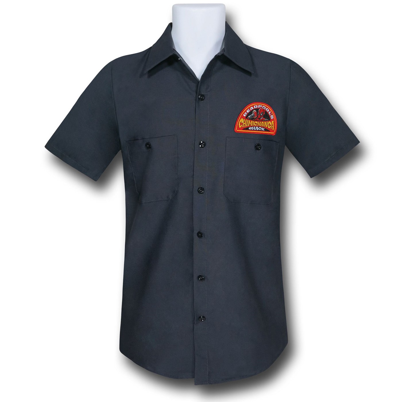 Deadpool Chimichanga Shack Work Shirt, Grey