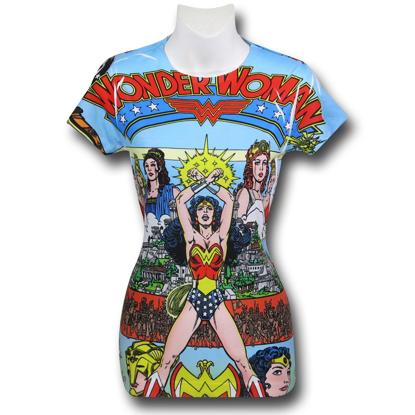 Wonder Woman #1 Sublimated Women's T-Shirt, Blue