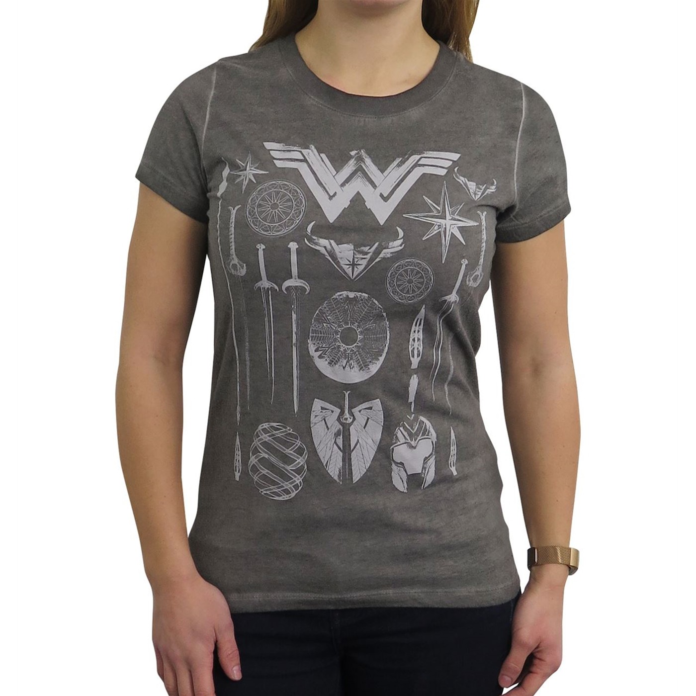 Wonder Woman Armory High Low Women's T-Shirt, Brown
