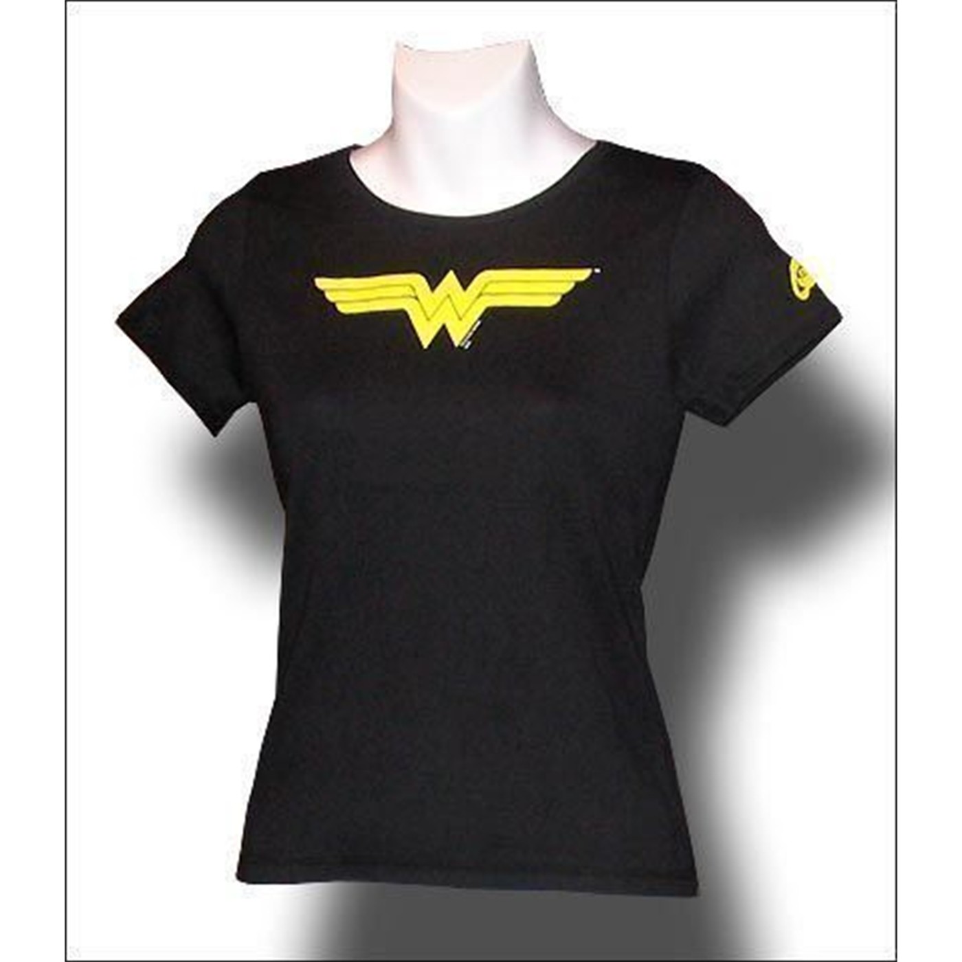 Wonder Woman Symbol Juniors Black T-Shirt, Black