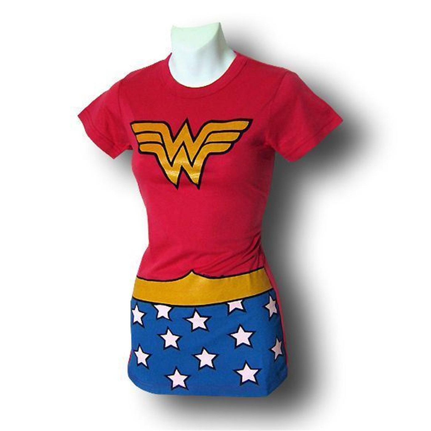 Wonder Woman Juniors Costume Junkfood T-Shirt, Red