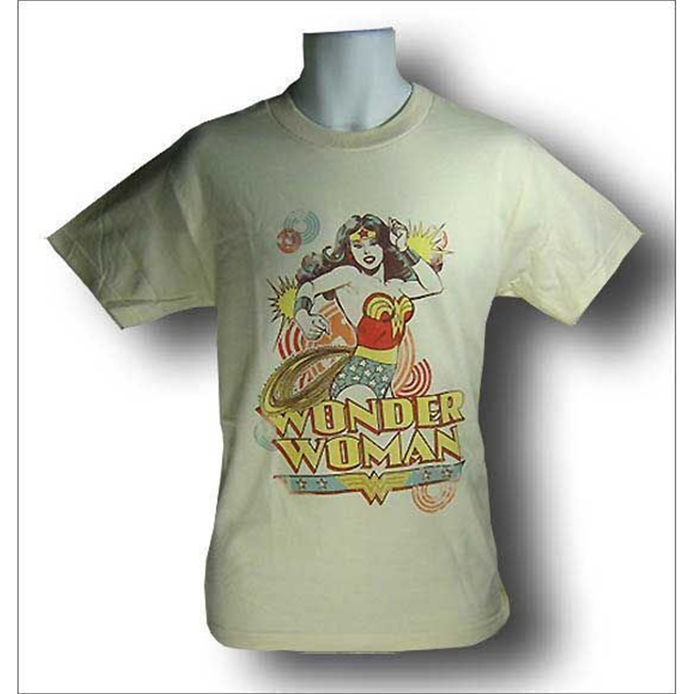 Wonder Woman Cream Bling Mens T-Shirt, Brown