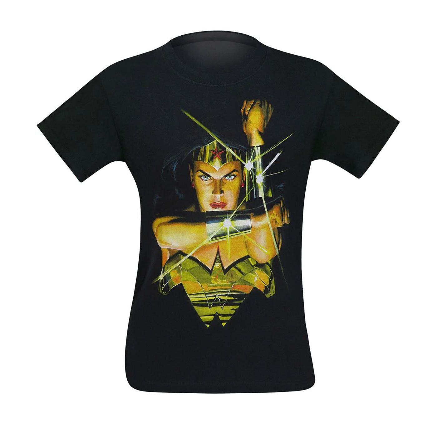 Wonder Woman Alex Ross Deflect Men's T-Shirt, Black
