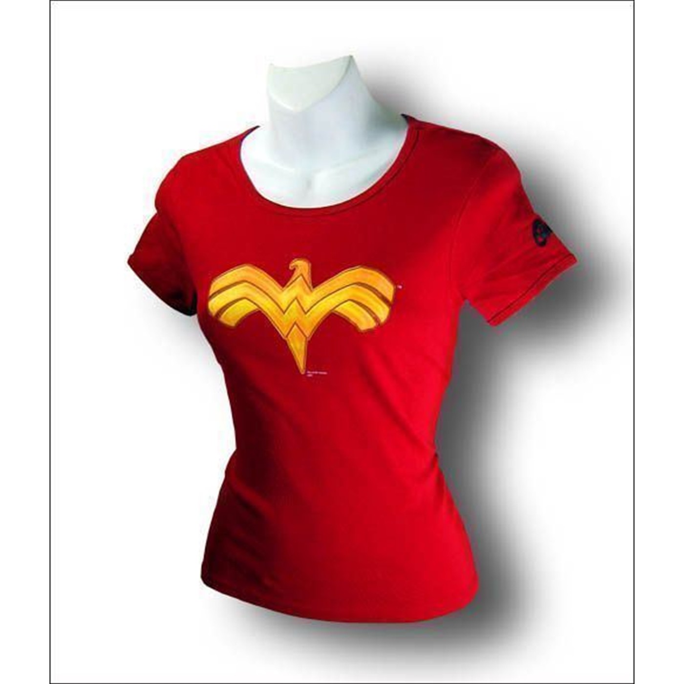 Wonder Woman Eagle Symbol Red Jr.s T-Shirt, Red