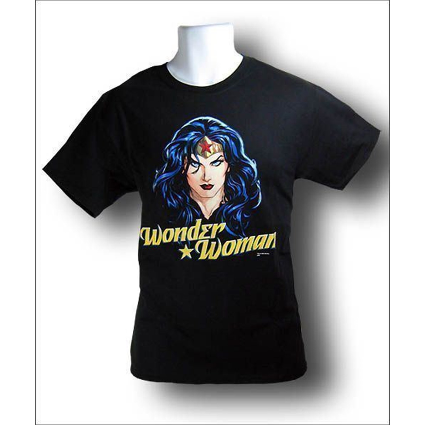 Wonder Woman  Men's Face T-Shirt, Black
