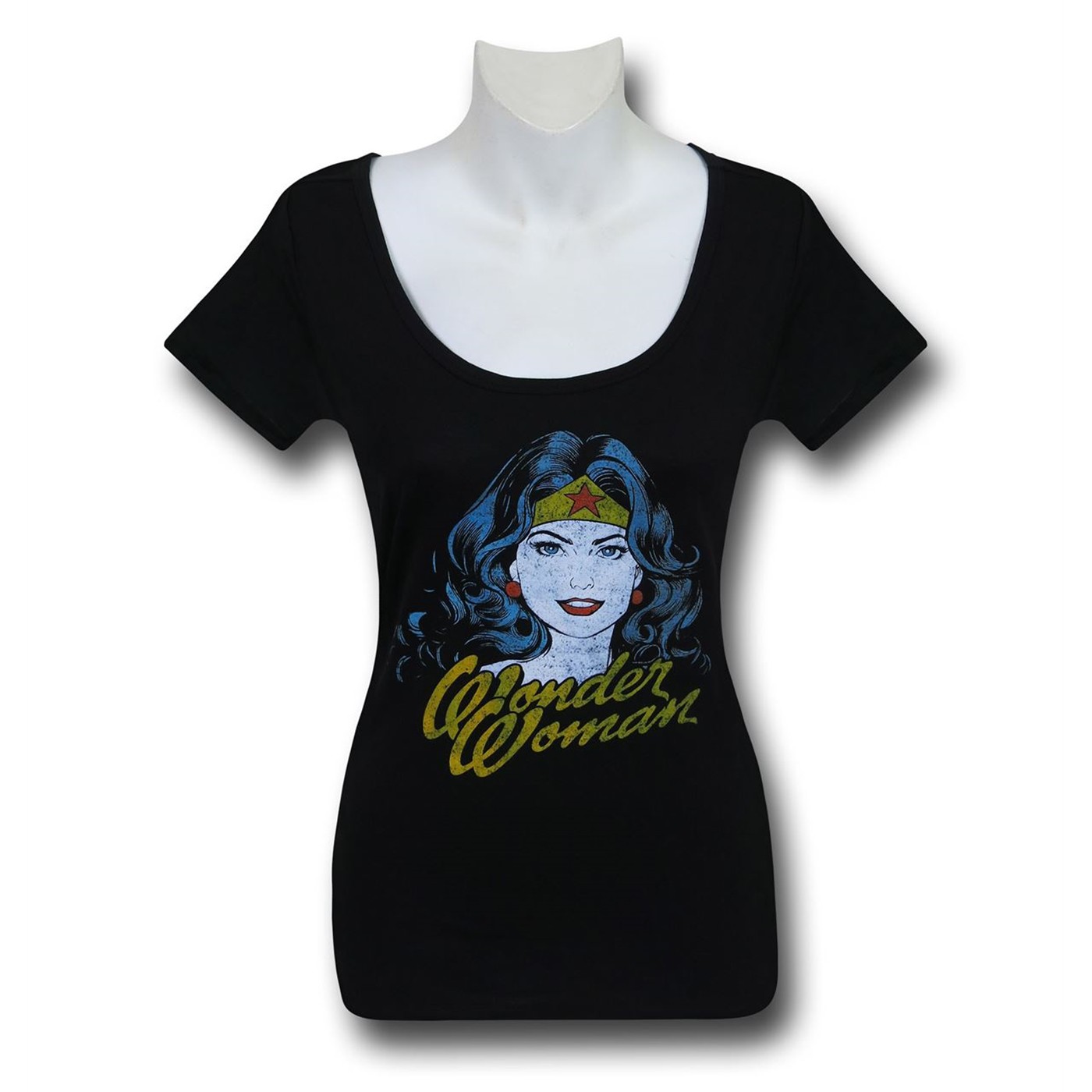 Wonder Woman Face Women's T-Shirt, Black