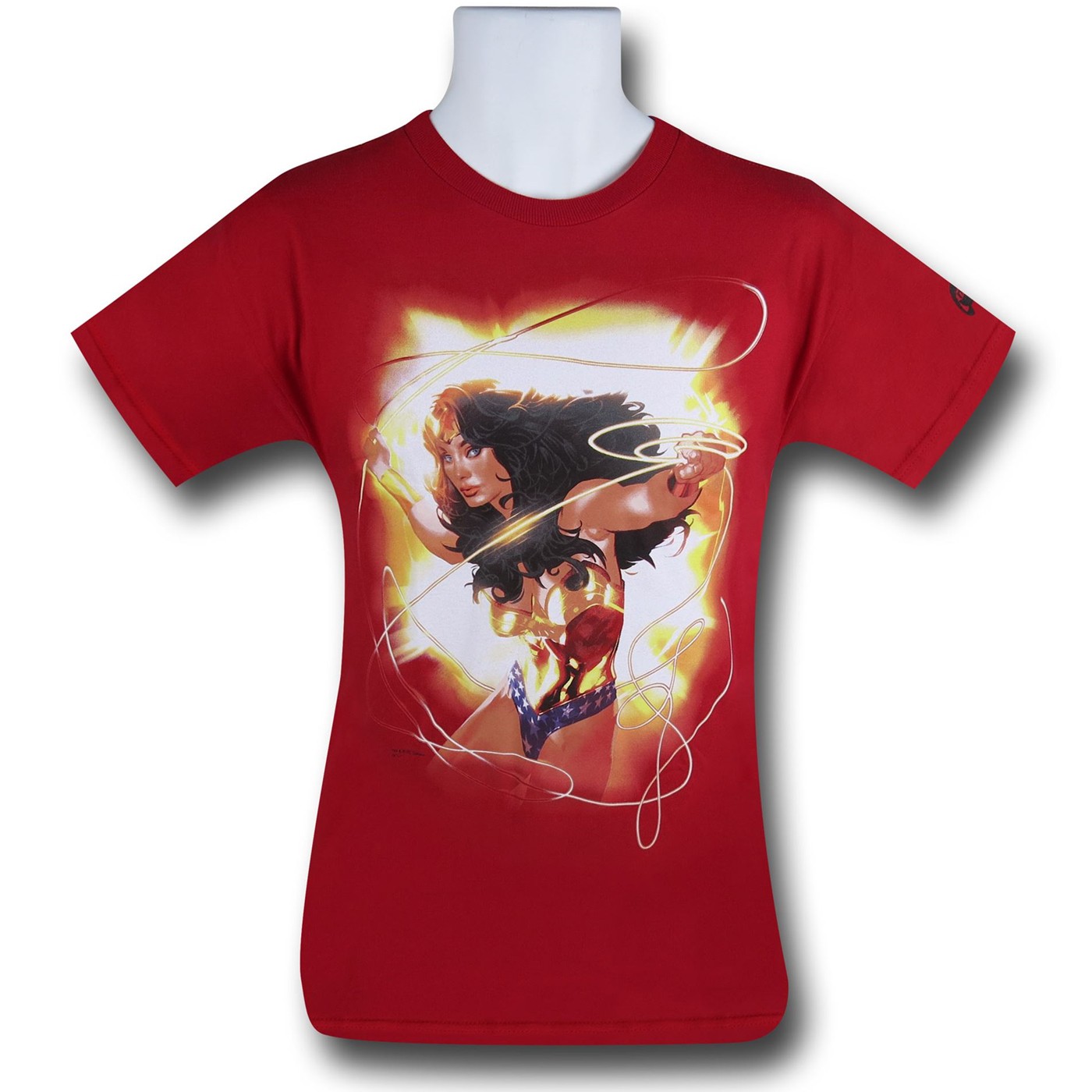 Wonder Woman Golden Lasso by Adam Hughes T-Shirt, Red