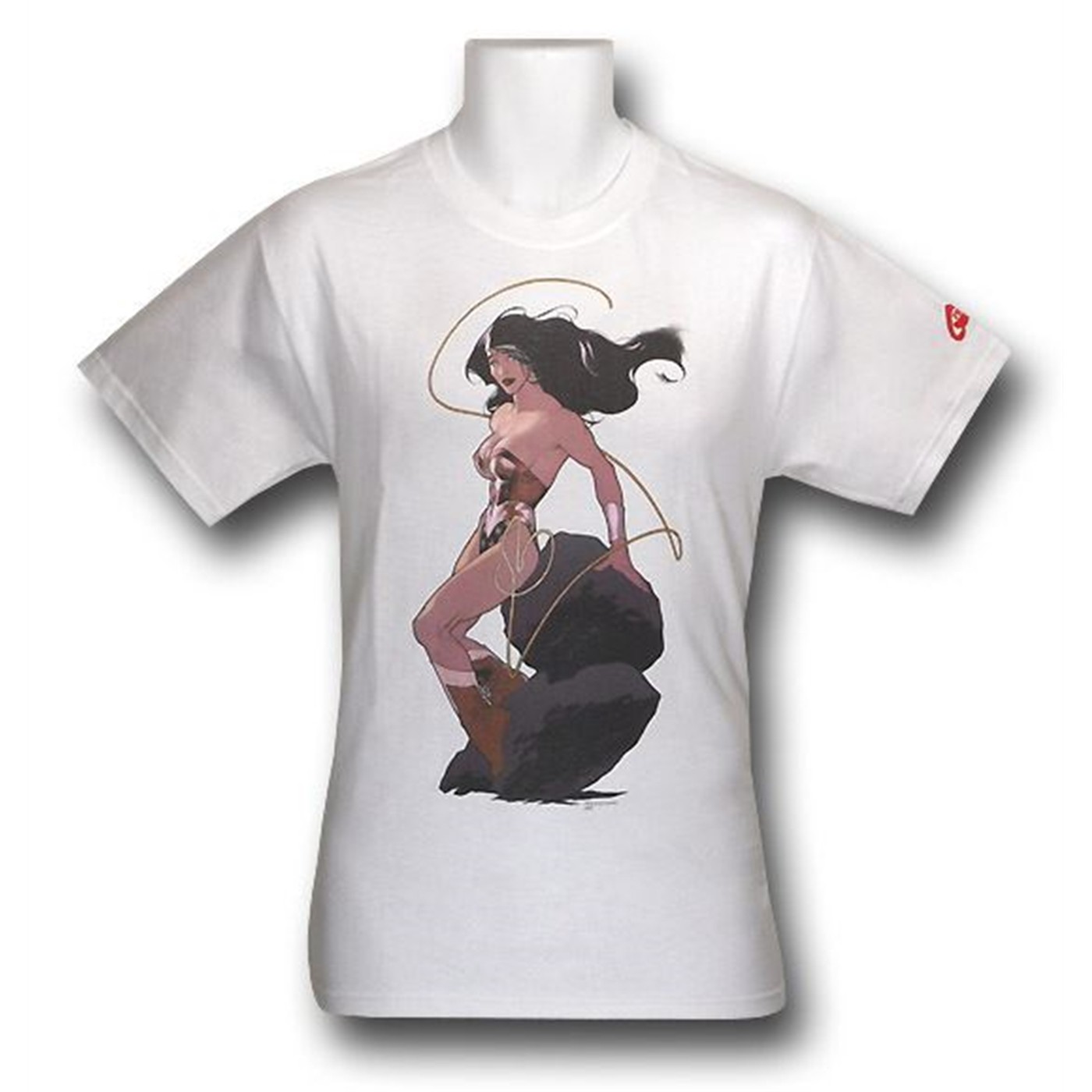 Wonder Woman Adam Hughes Rocks T-Shirt, White