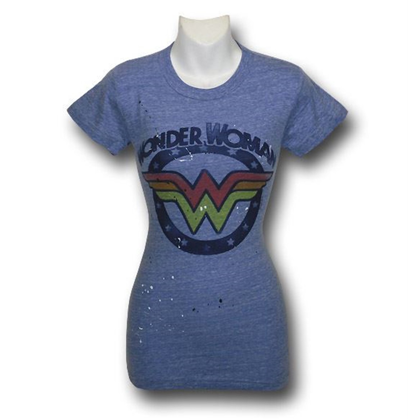 Wonder Woman Junk Food Splatter Logo Jr T-Shirt