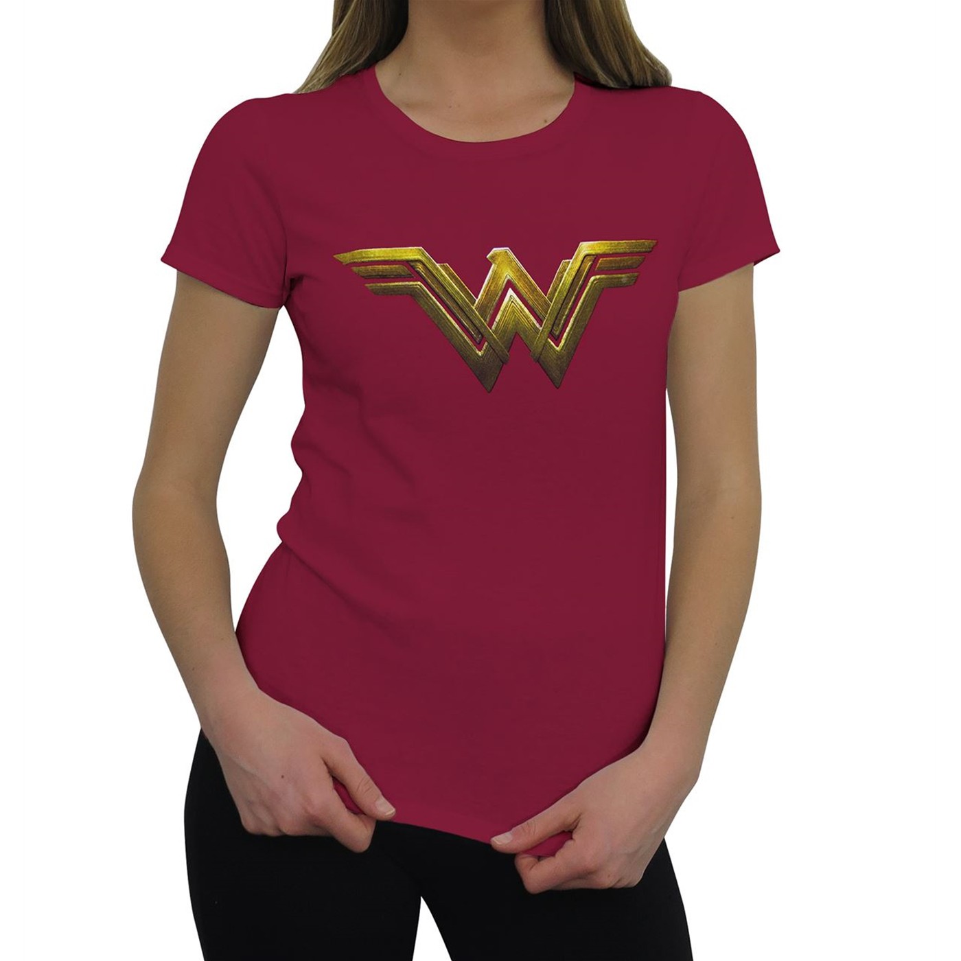 Wonder Woman Justice League Logo Womens T Shirt 6379