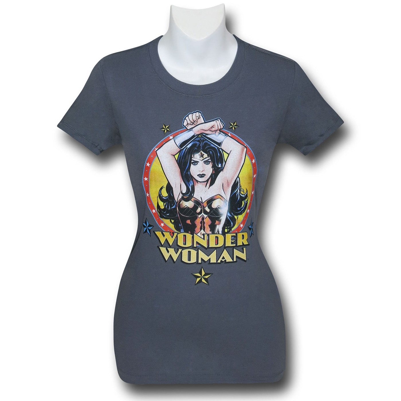 Wonder Woman Women's Arms Crossed T-Shirt, Grey