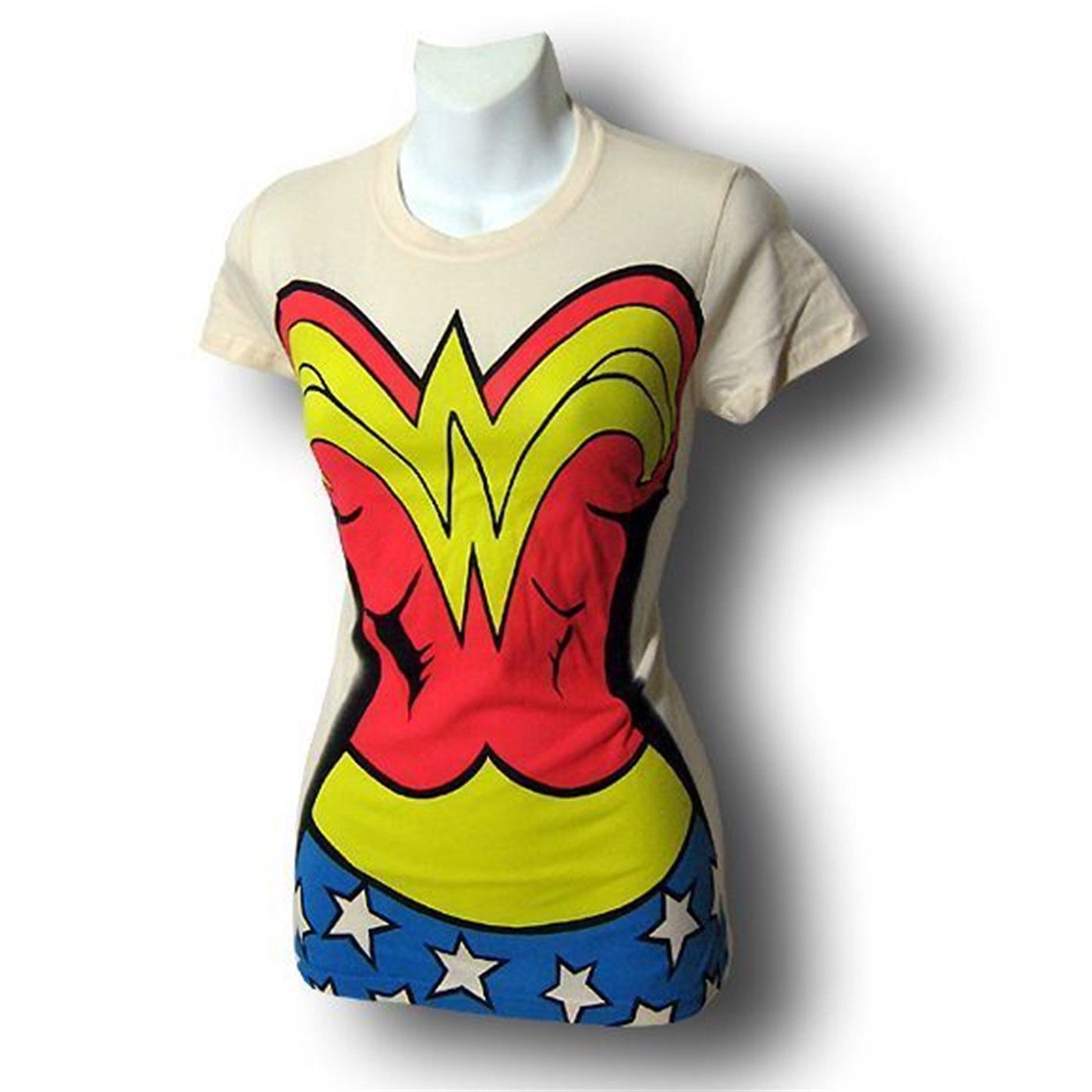 Wonder Woman Juniors Corset Costume T-Shirt, White