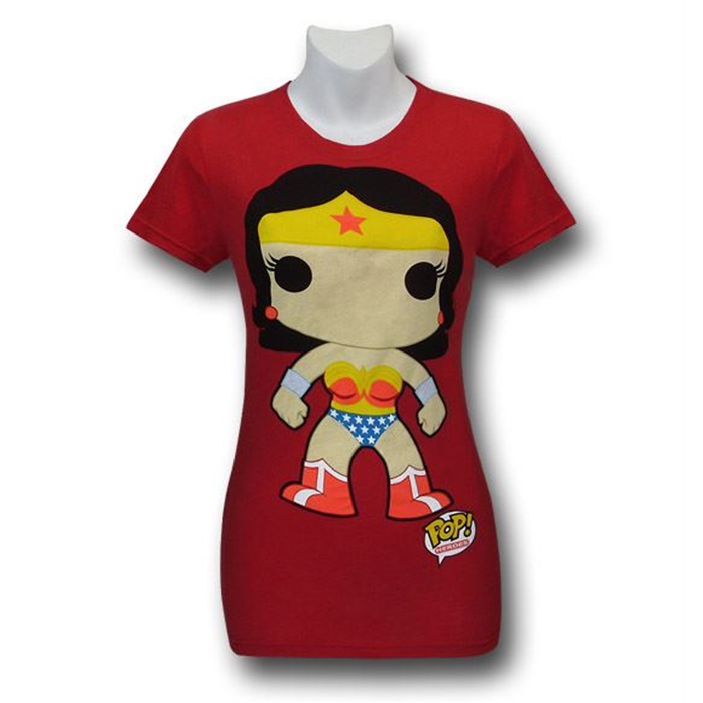 Wonder Woman Women's POP Heroes T-Shirt, Red