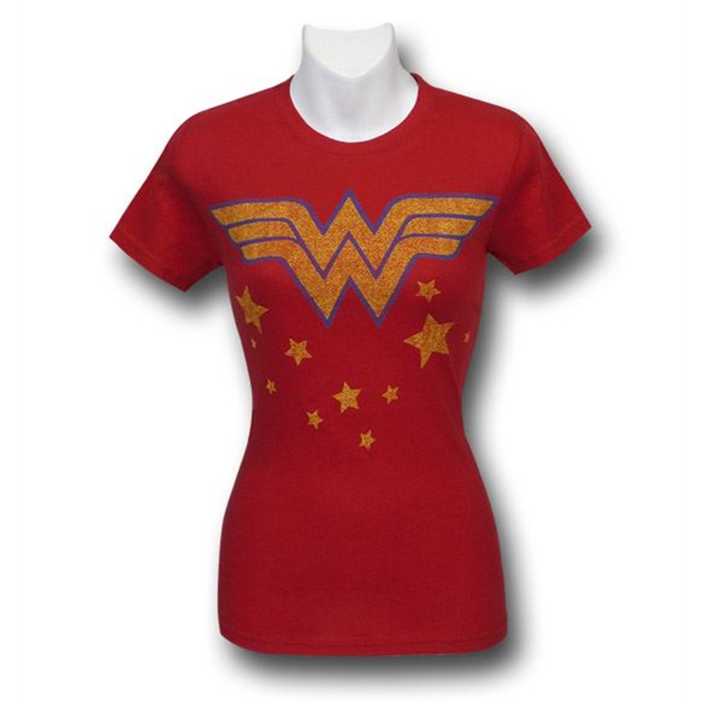 Wonder Woman Jr Women Symbol Stars T-Shirt, Red
