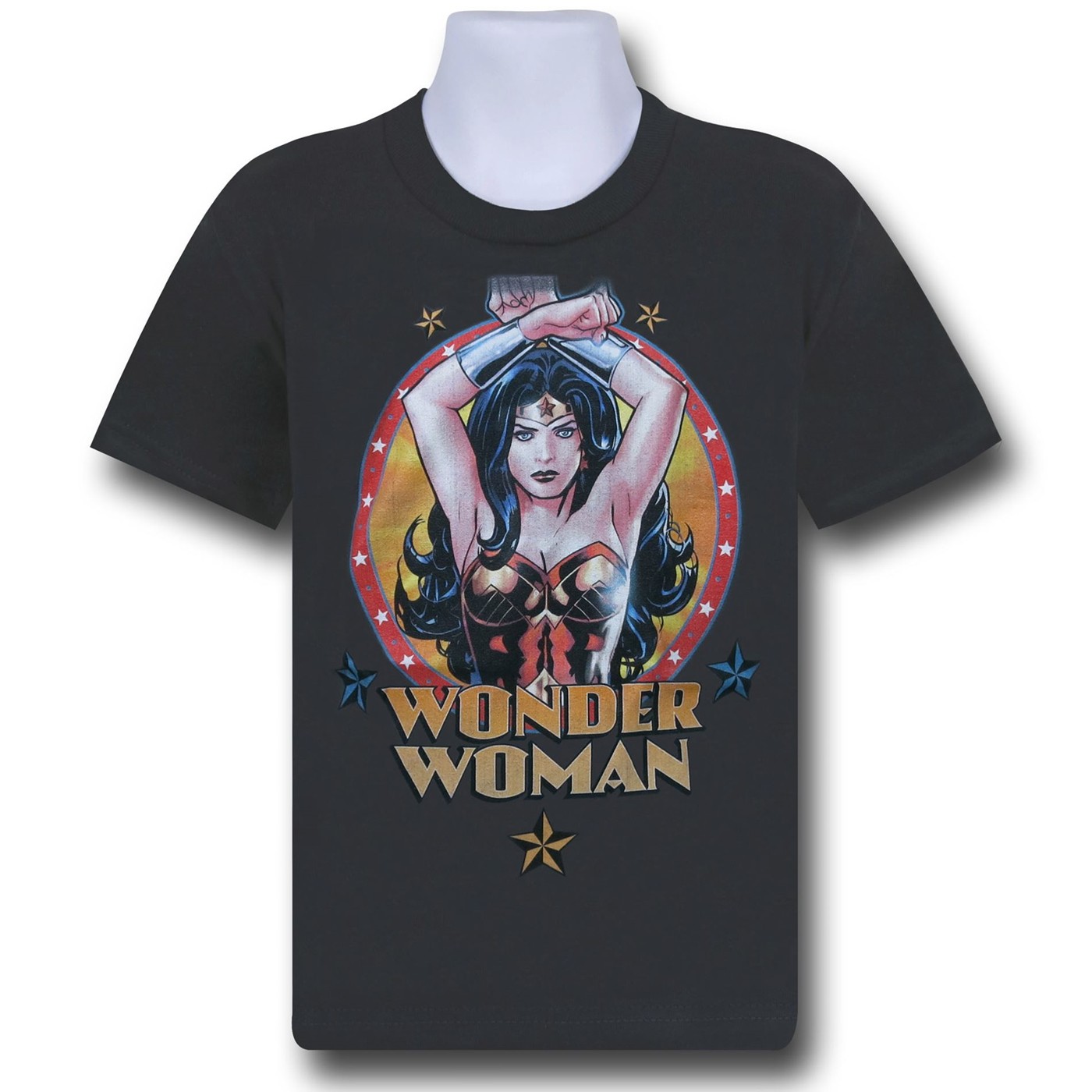 Wonder Woman Juvenile Arms Crossed T-Shirt, Grey
