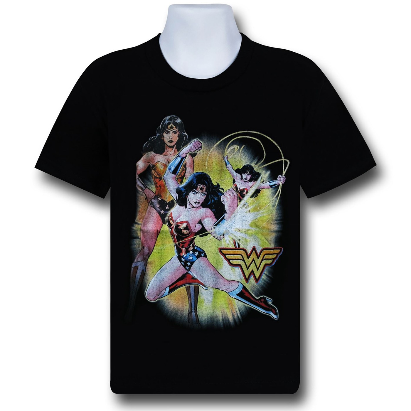 Wonder Woman Juvenile Power Trio T-Shirt, Black