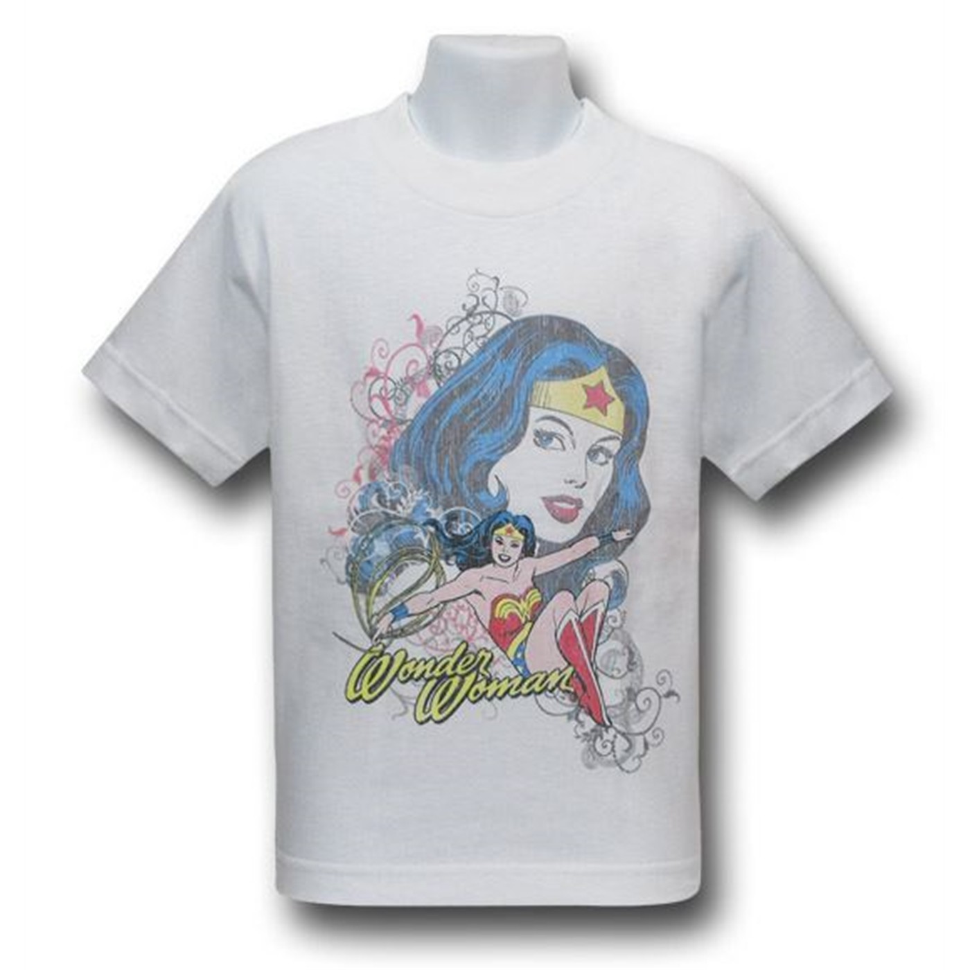 Wonder Woman Amazon Princess Kids T-Shirt, White
