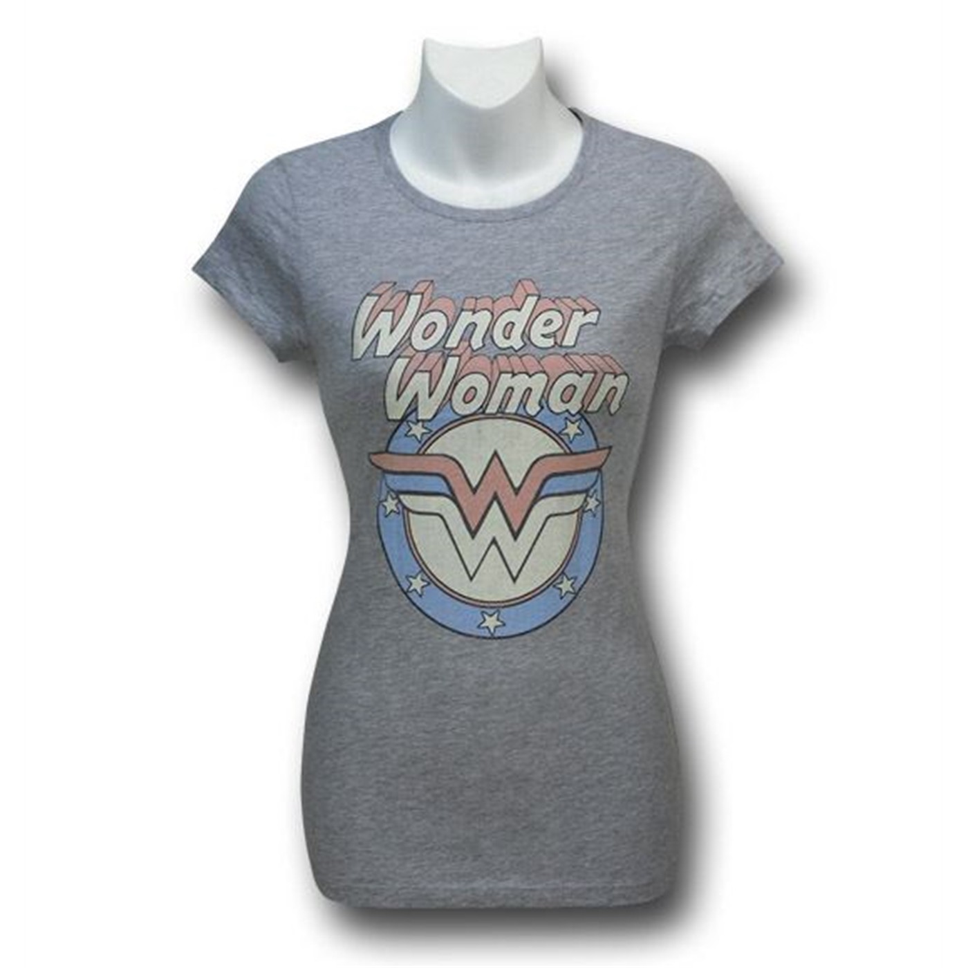 Wonder Woman Vintage Logo Grey Women's T-Shirt, Grey