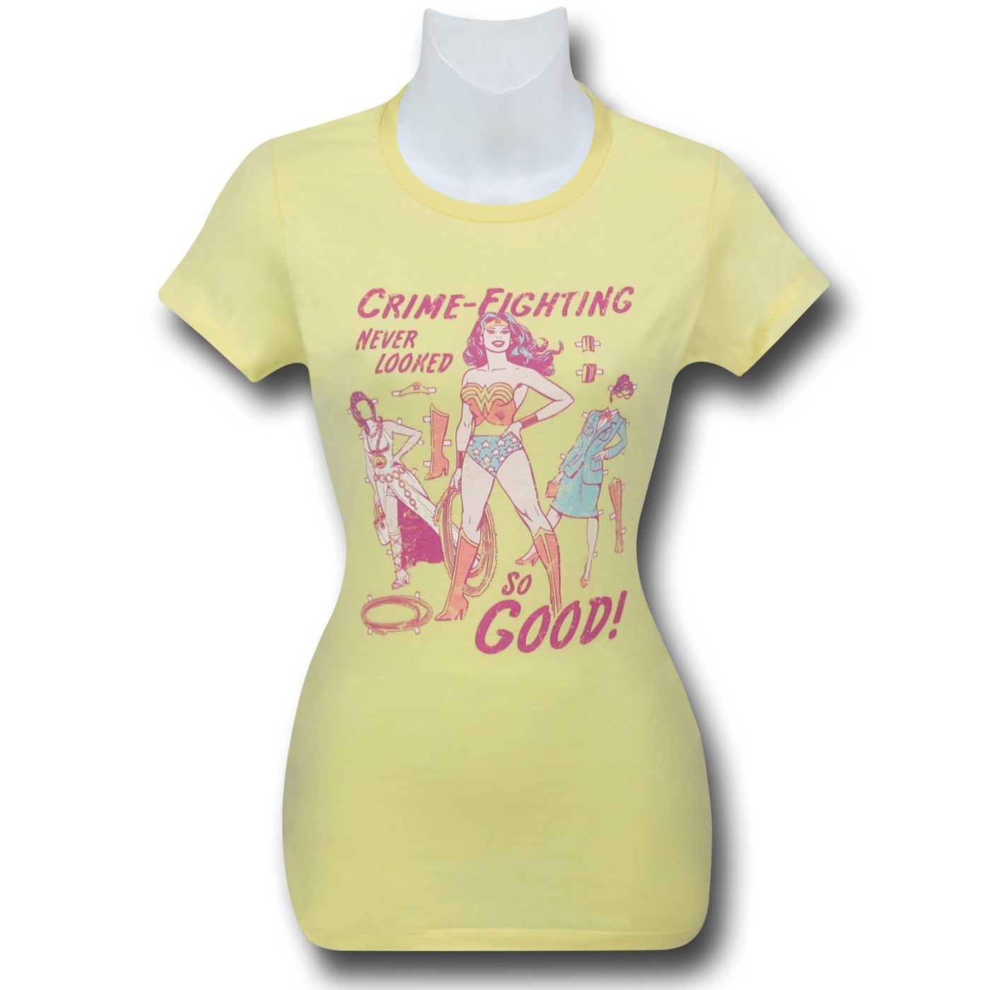 Wonder Woman Paper Doll Women's T-Shirt, Yellow