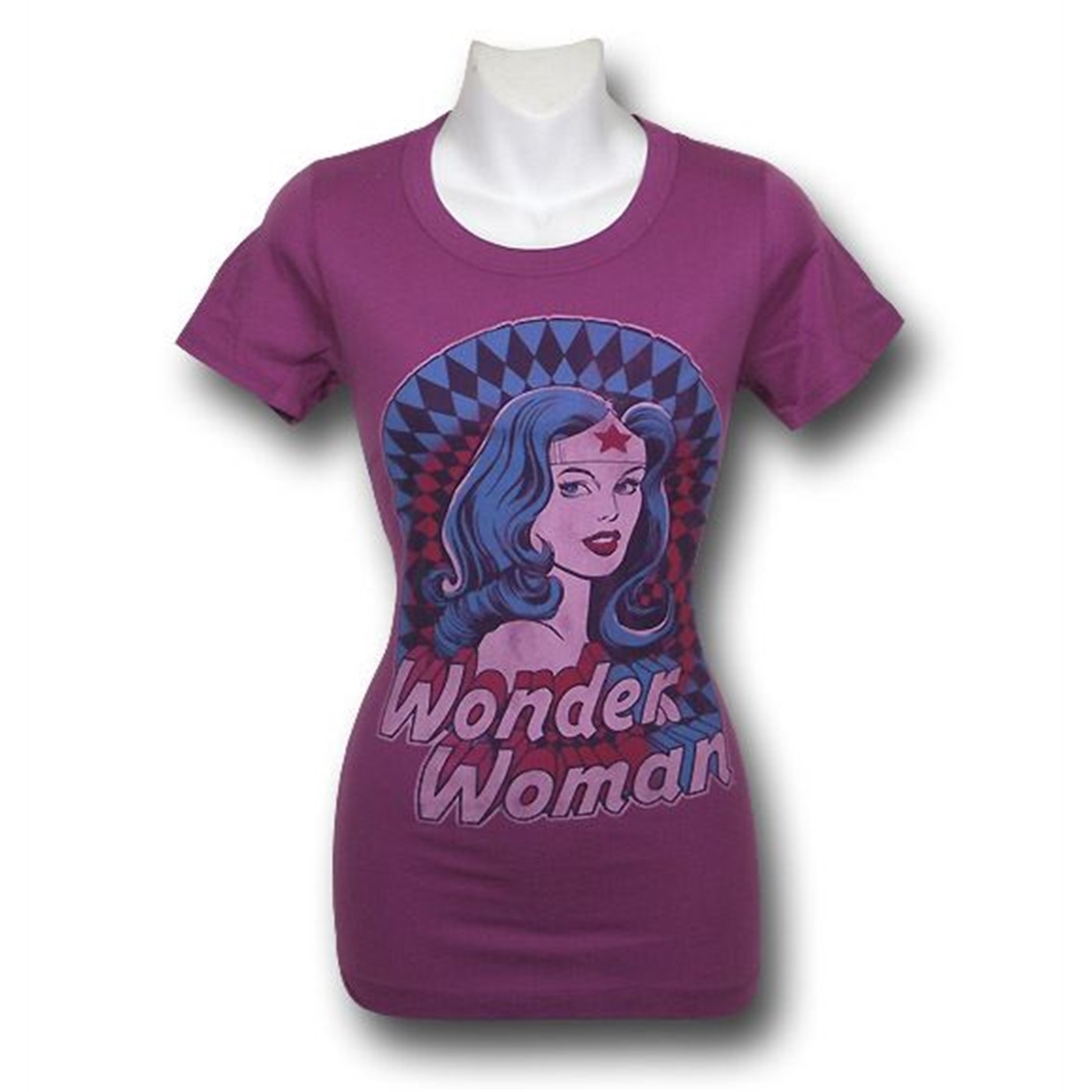 Wonder Woman Purple Juniors Junk Food T-Shirt, Purple