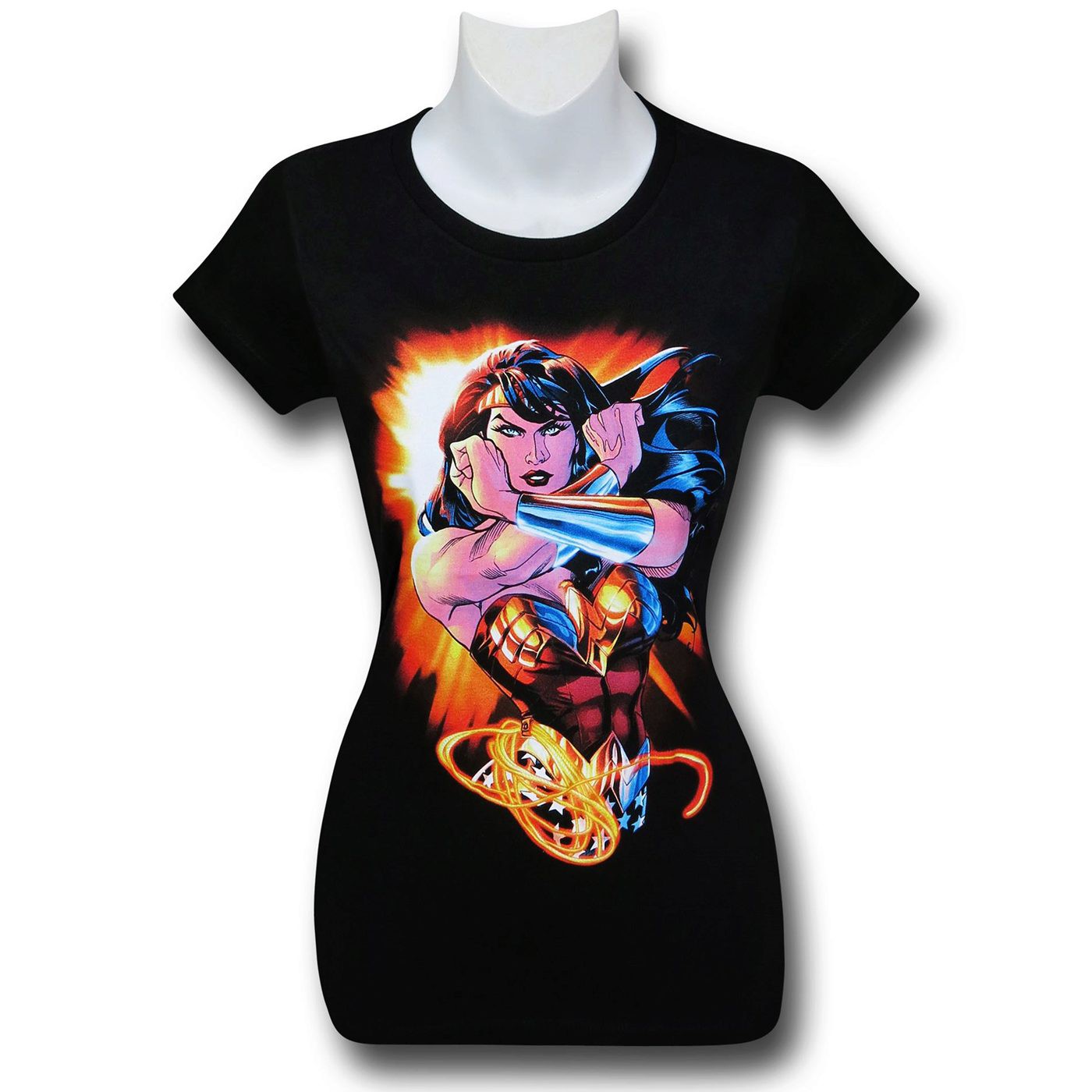 Wonder Woman Wonder Rays Women's T-Shirt, Black