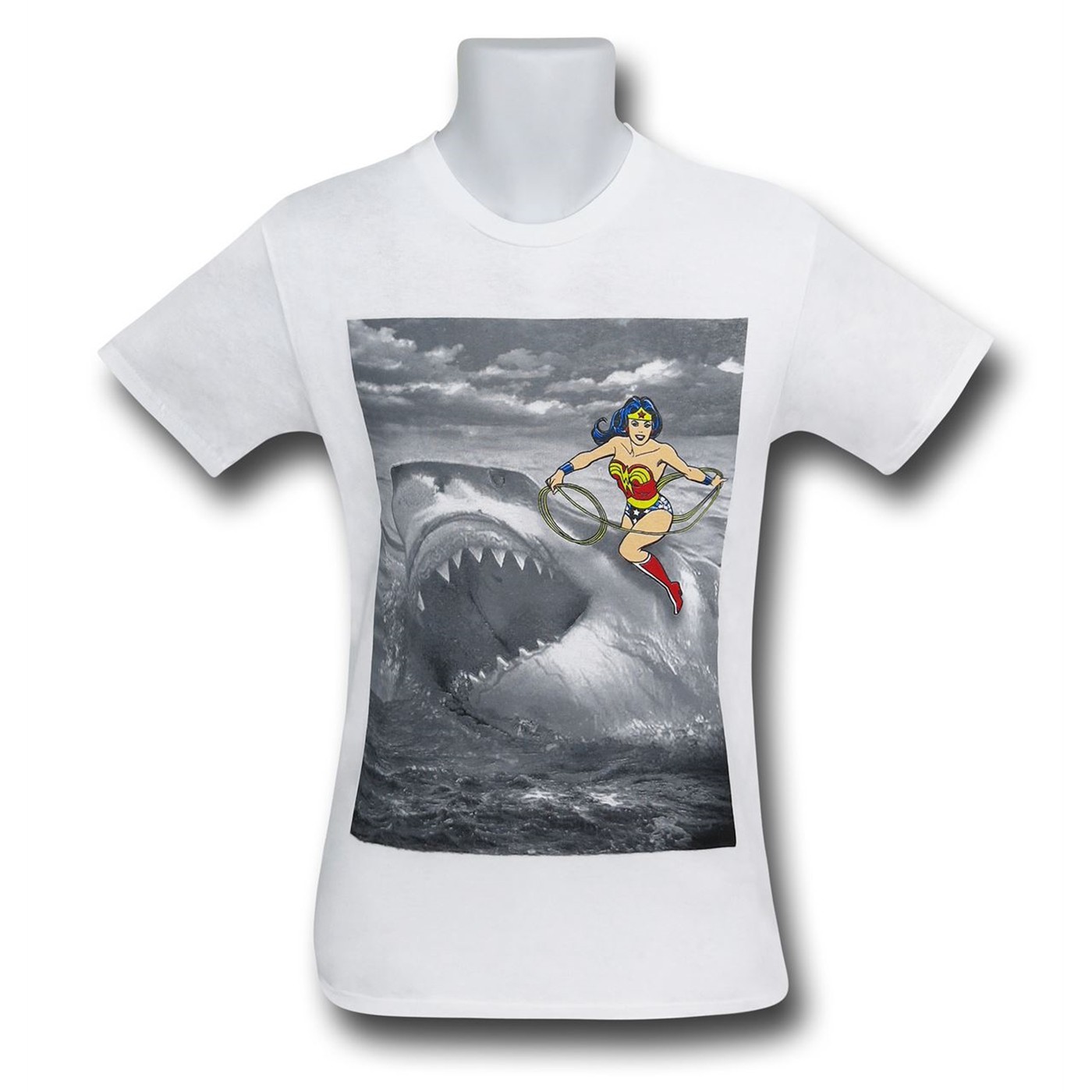 Wonder Woman Shark T-Shirt, White