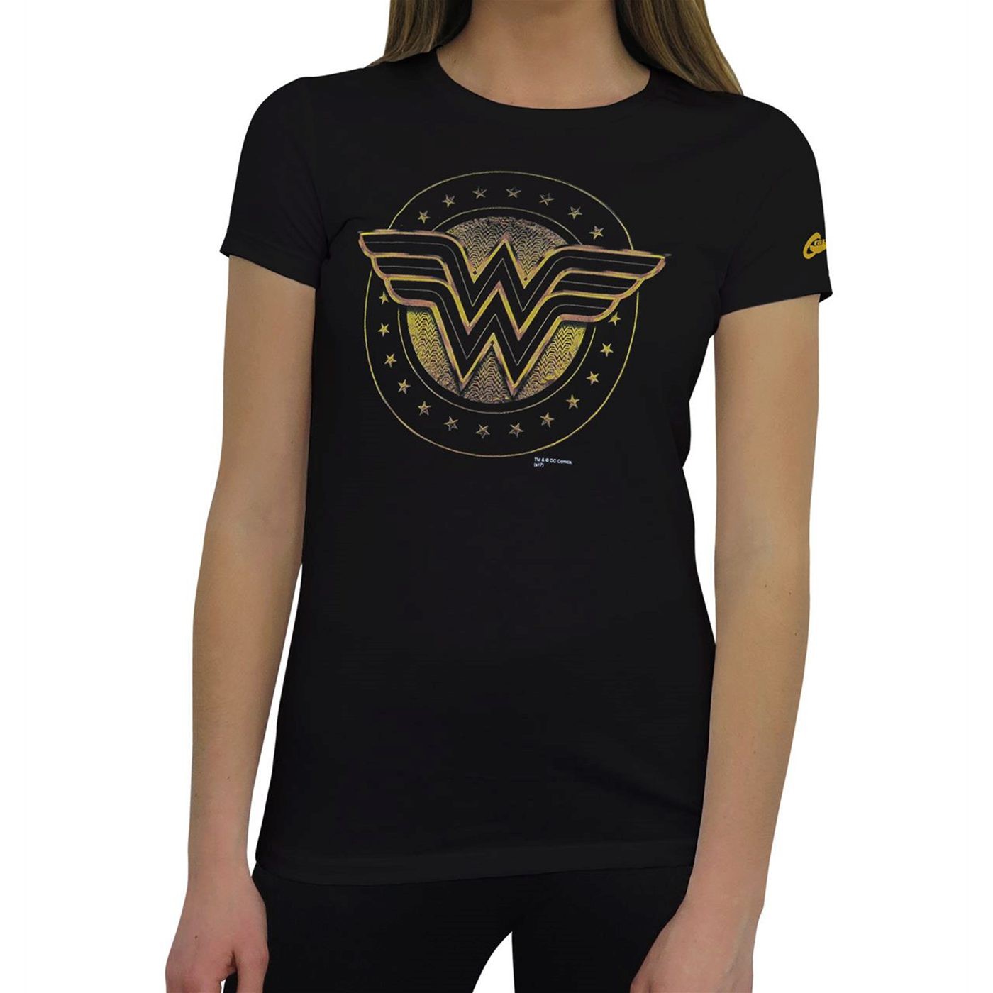 Wonder Woman Shield Symbol Women's T-Shirt, Black