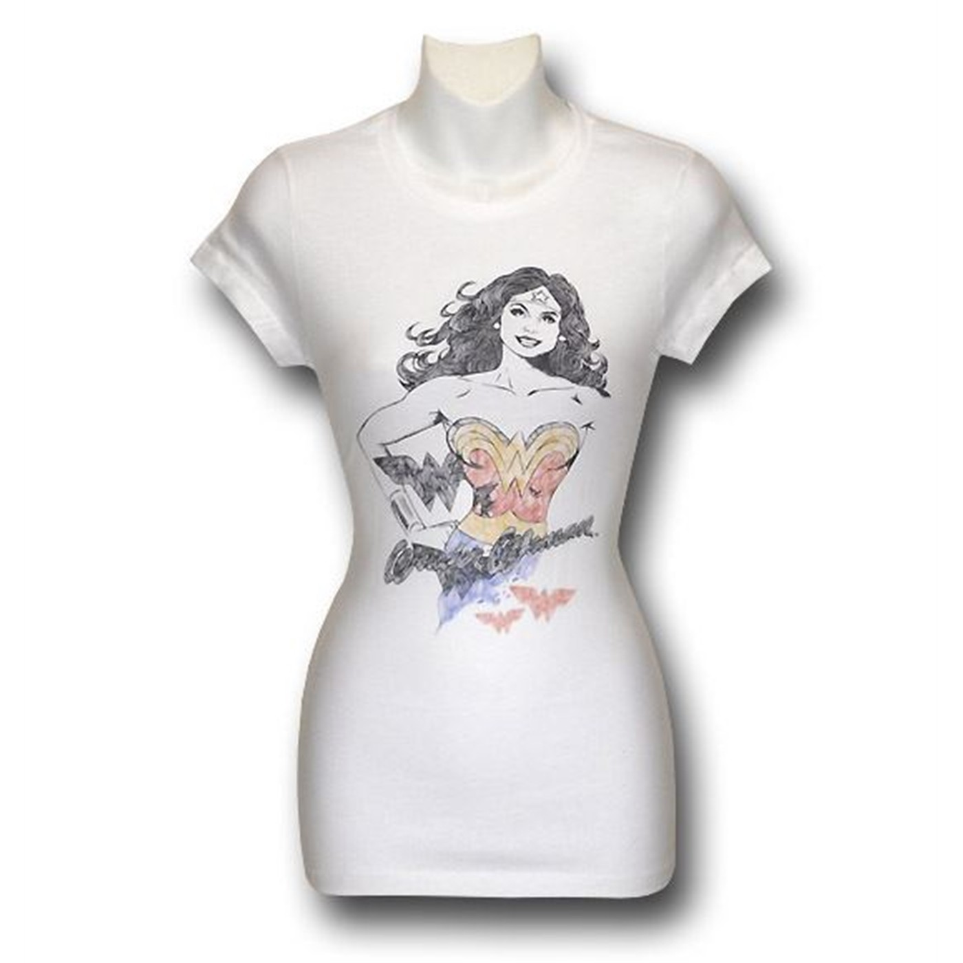 Wonder Woman Squiggles Women's T-Shirt, White