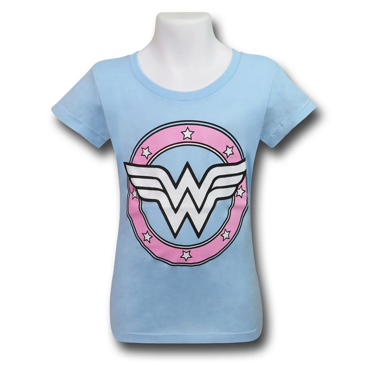 Wonder Woman Sugar Glitter Girls T-Shirt, Blue