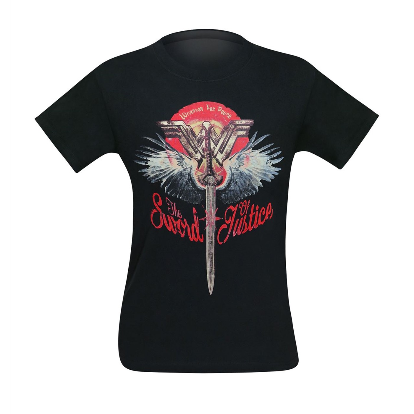 Wonder Woman Sword of Justice Men's T-Shirt, Black