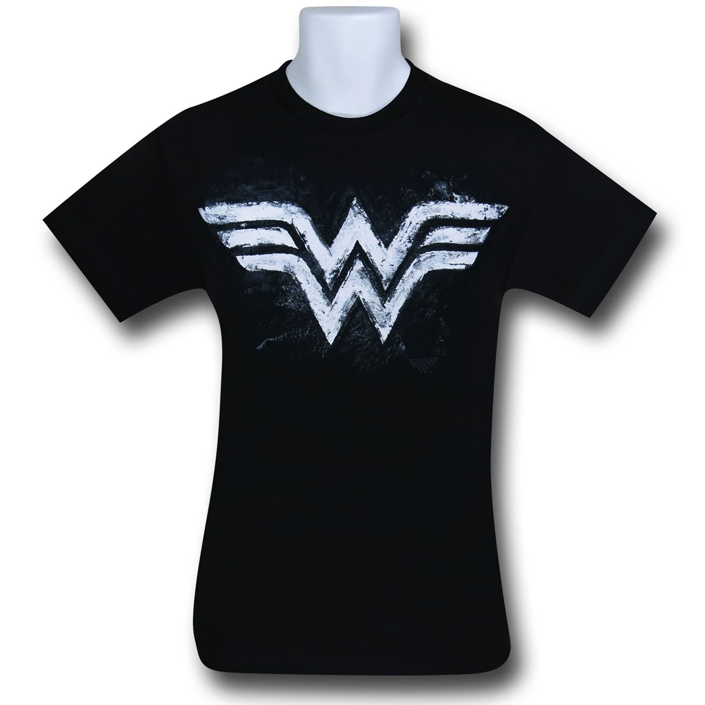 Wonder Woman Chalk Symbol T-Shirt, Black