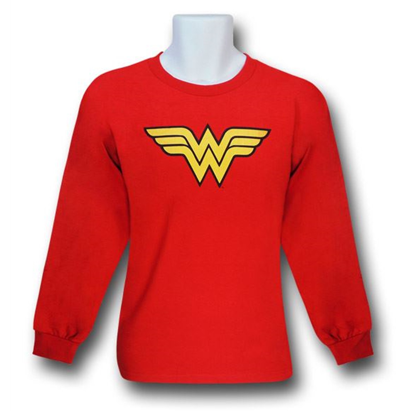 Wonder Woman Symbol Youth Long Sleeve T-Shirt, Red