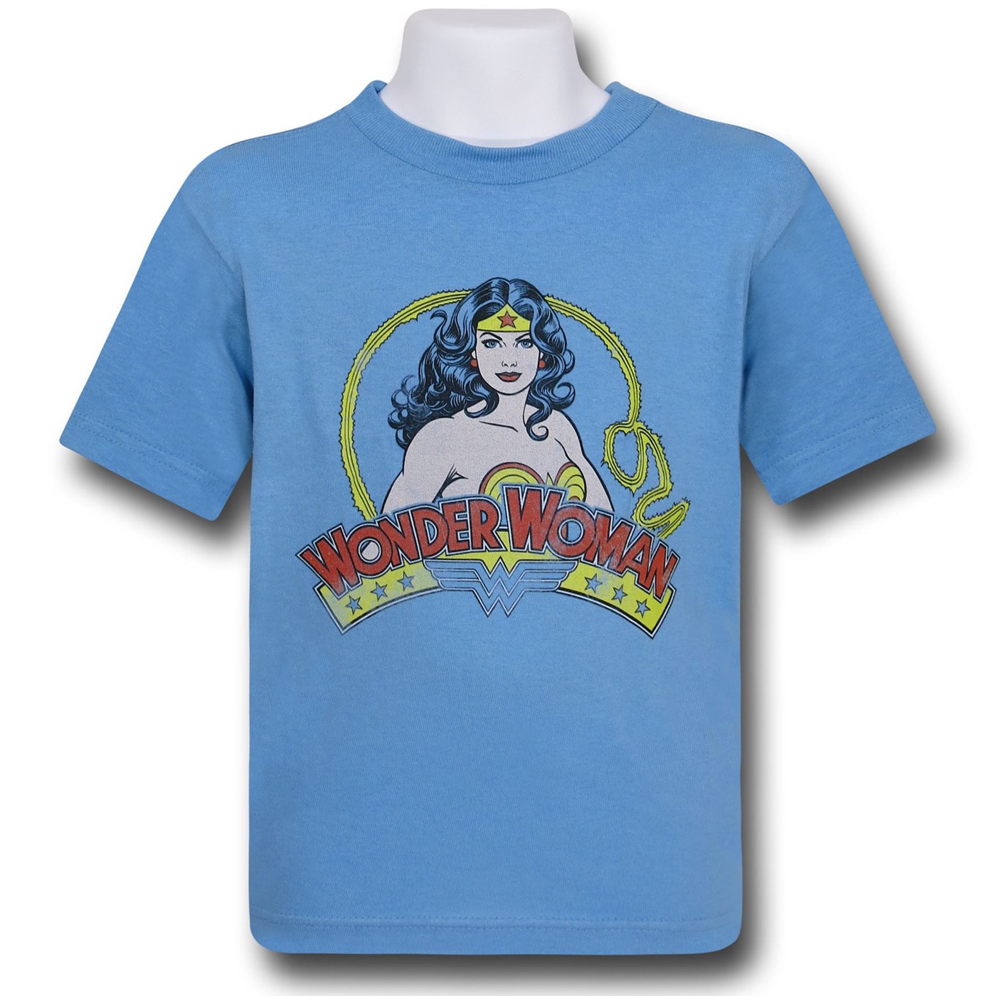 Wonder Woman Vintage Blue Kids T-Shirt, Blue