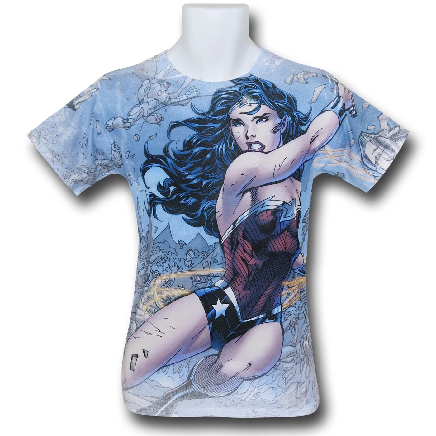 Wonder Woman Warrior Sublimated T-Shirt, Blue